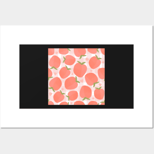 Checked peach seamless pattern Posters and Art